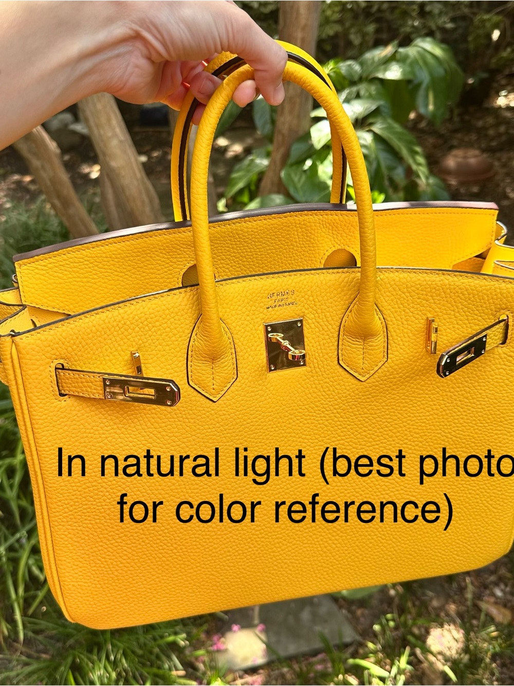 INSPIRED Togo Leather Structured Tote in Vibrant Yellow - Size 35 GOLD Hardware - Picture 15 of 15
